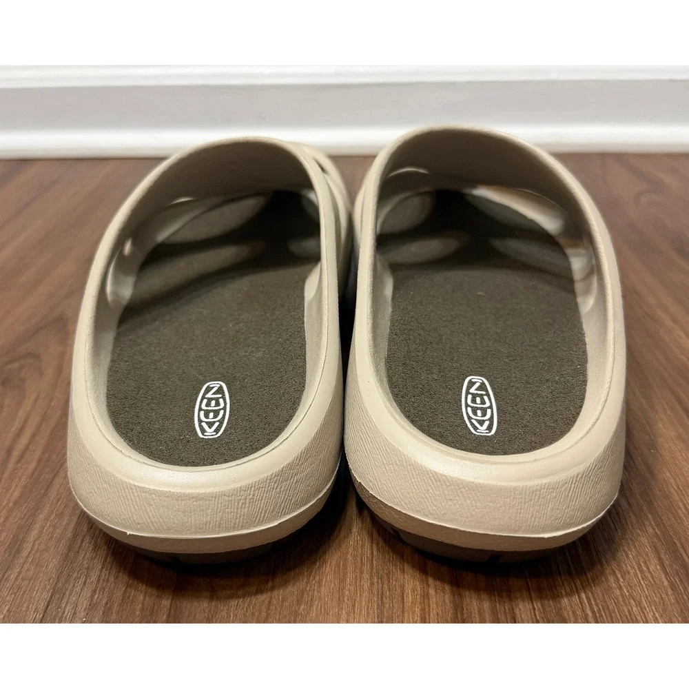 KEEN Shanti Plaza Mens Taupe/Canteen Clog Slides Sandals Size 14 (1028605)